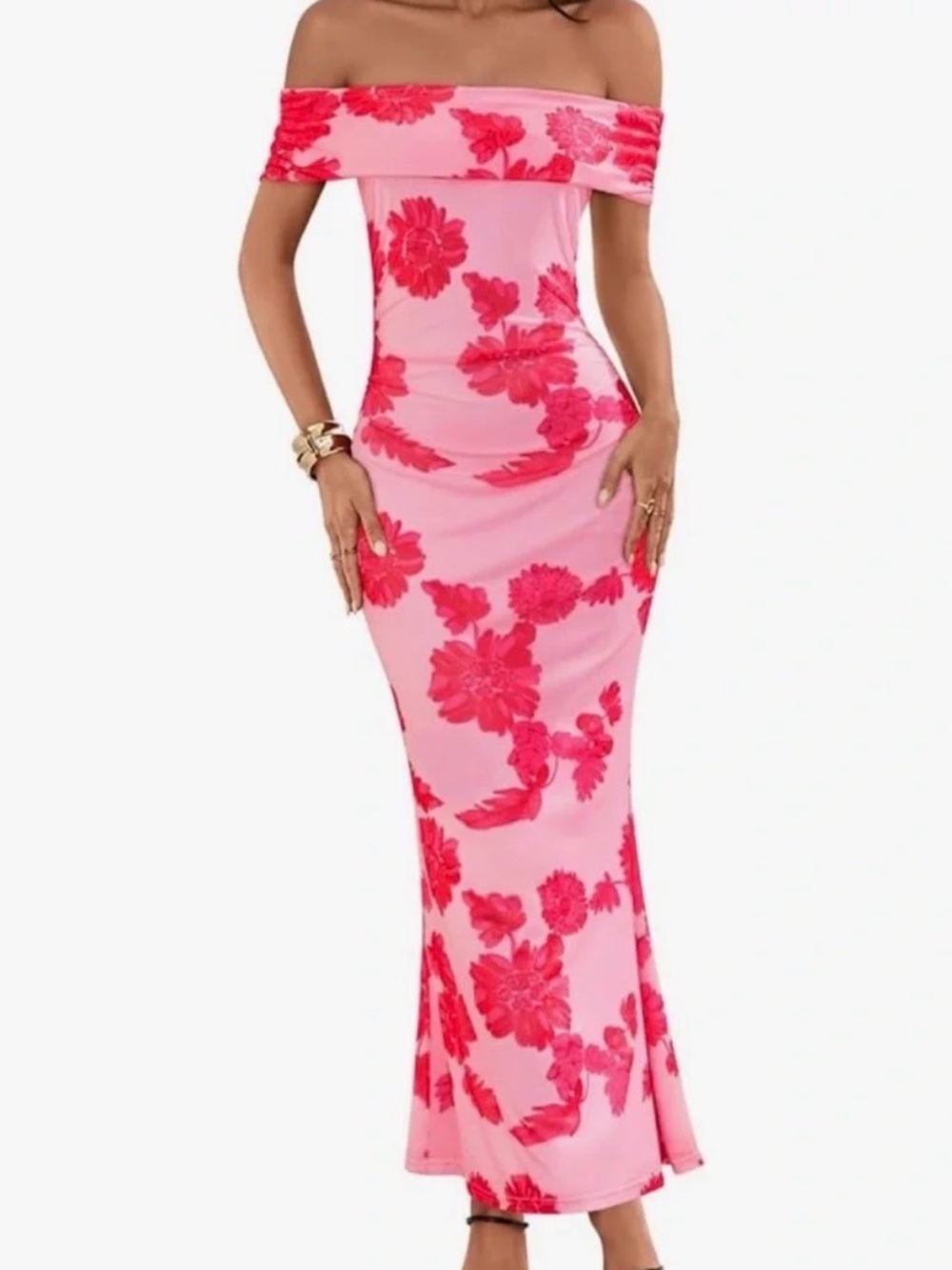 Floral Pink Maxi Dress